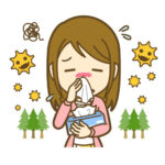 花粉症に悩む女性