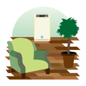 空気清浄機がある部屋